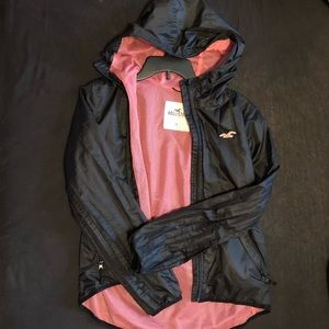 Black & pink rain jacket